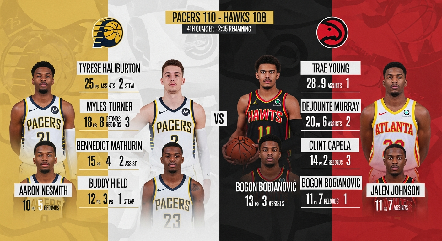 Pacers vs Atlanta Hawks Match Player Stats